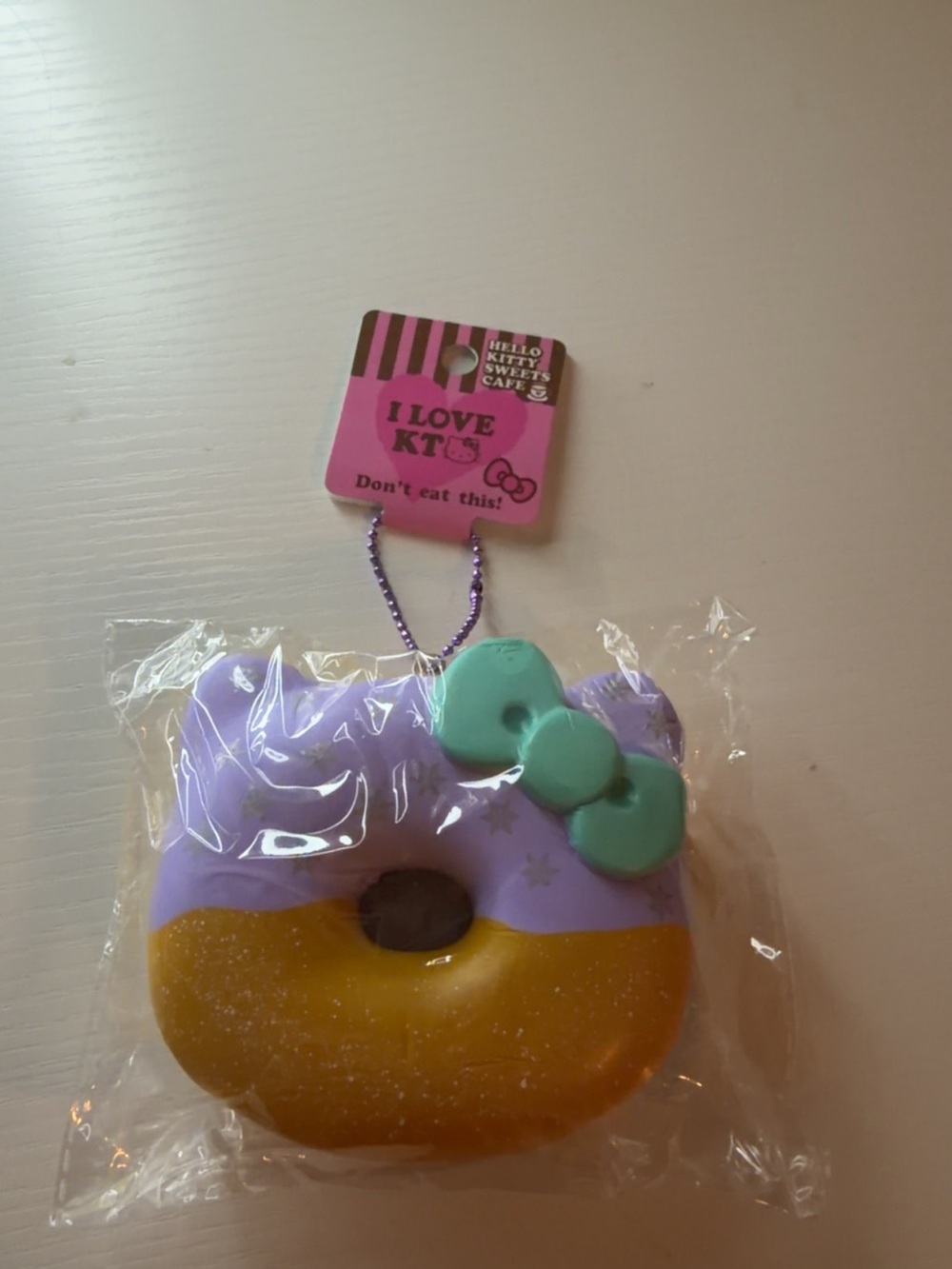 Hello Kitty Sweets Cafe Purple Frosted Donut Squishy | Rare Licensed!
